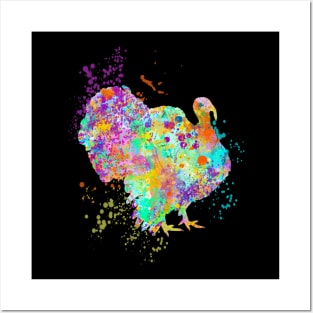 Turkey Day Thanksgiving Bird Painting Splatter Art Gift Original Posters and Art